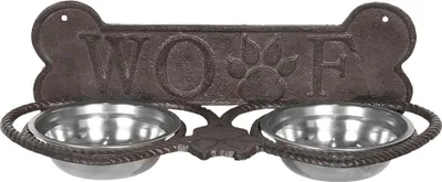 Produktbild von Clayre & Eef Krippenhund 39x18x12 cm Braun Eisen Hundeknochen