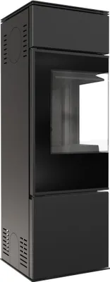 Immagine prodotto di Stufa in acciaio KRATKI REN/S sinistra Ø 150 7 kW rivestimento nero con porta a molla