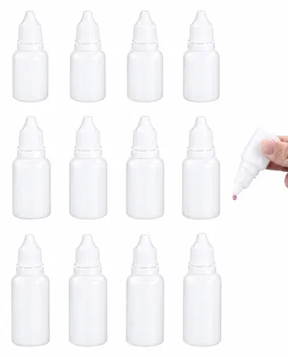 Tropfflaschen aus Kunststoff, 12 Stück, 5/10/15 ml, nachfüllbar