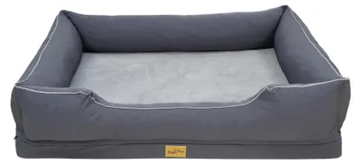 Imagen del producto de Cama ortopédica para perros, tamaño XXL, diseño ergonómico, 111 x 88 x 23 cm, con funda de felpa, ideal para perros grandes