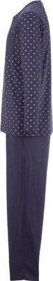 Produktbild von Pyjama Set Langarm - Carlo mit Raute & unifarbener Hose, Farbe:anthrazit, Größe:L