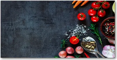 Produktbild von Tulup® Glas-Bild - 100x50 -Wandkunst - Wandbild hinter gehärtetem Sicherheitsglas  - Essen & Getränke - Zutaten - Mehrfarbig