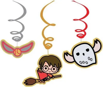 Produktbild von 6 Harry Potter Cartoon Spiralhänger
