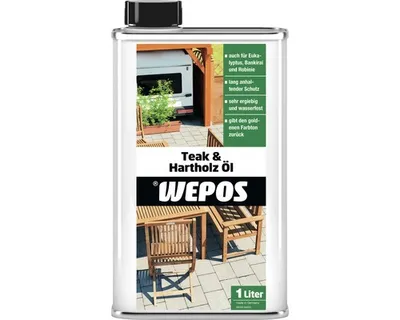 Produktbild von Wepos Teak- und Hartholz Öl 1l 2000300657