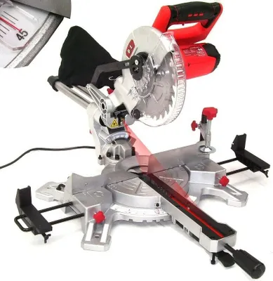 Obrázek produktu pro Vytahovací pokosová pila Pokosová pila 56124 210mm Laser 305mm Vytahovací kotoučová pila 1500W