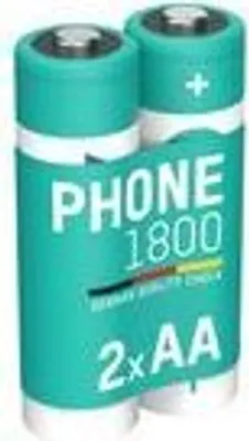 Obrázek produktu pro Ansmann 1312-0038, Dobíjecí baterie, AA, Nikl-metal hydridová (NiMH), 1,2 V, 2 kusů, 1800 mAh