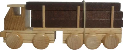 Produktbild von Holzspielzeug Sattelzug mit Langholz natur Länge ca. 15 cm NEU