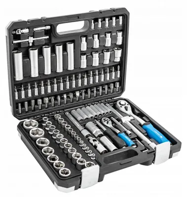Produktbild von Hoegert Steckschlüsselsatz 108-teilig 1/2" & 1/4" Werkzeug