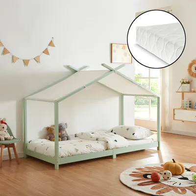 Immagine prodotto di Letto per bambini 'Brome' Letto per bambini con materasso 90 x 200 cm Verde menta