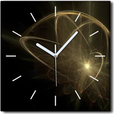 Produktbild von Coloray Uhr auf Leinwand 30x30 cm Wand Uhr Dekoration Wohnzimmer Segeltuch weiße Zeiger -Kunst-Kunst-Abstraktion.