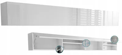 Zdjęcie produktu dla PAWLACZ SZAFKA WISZĄCA 120 x 2 = 240 biały połysk