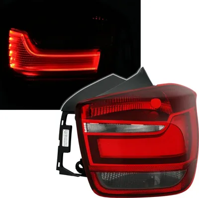 Image de Feux arrière rouge / noir pour BMW Série 1 F20 F21 à partir de 2010-01/2015