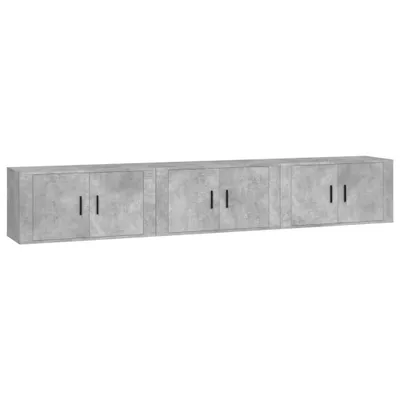 Immagine prodotto di Pensili TV 3 pz. Grigio cemento 80x34,5x40 cm