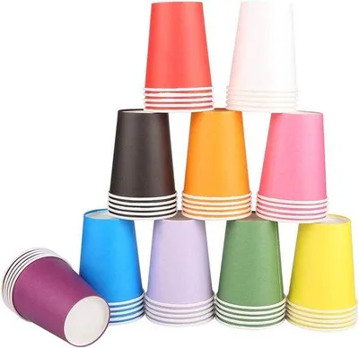 Immagine prodotto di Set di tazze in cartone con motivo ceramico per bevande calde - 200 pezzi - 250 ml - Tazze natalizie