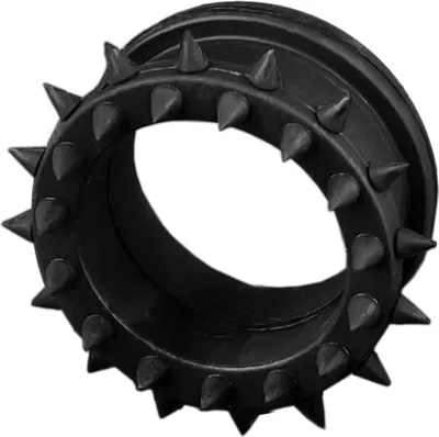 Produktbild von viva-adorno 1 Stück 12mm Flesh Tunnel Plug Ohr Piercing Spikes Silikon flexibel verschiedene Farben Größe 4 - 26mm Z109,schwarz