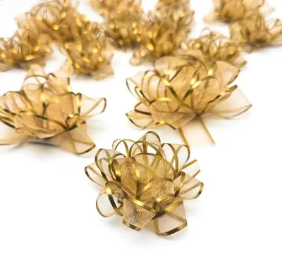 Productafbeelding van Zelfklevende cadeaulinten - 18 stuks - Voor decoratie - Goud
