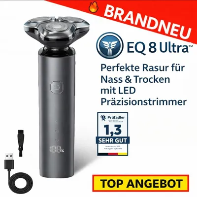 Produktbild von EQ 8 Ultra™ Elektrorasierer Nass & Trocken 90 Min Akku LED Präzisionstrimmer