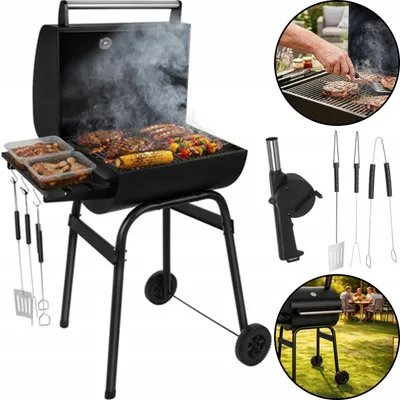 Zdjęcie produktu dla Grill Ogrodowy Z Pokrywą 82x51x117cm Kaminer