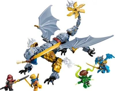 Produktbild von LEGO NINJAGO Showdown mit dem Ninja-Drachen Riyu - Ninja Spielzeug für Jungen und Mädchen - Modellbau mit Drachenfigur, 4 Minifiguren und Schwertern - Geschenk für Kinder ab 7 Jahren - 71855