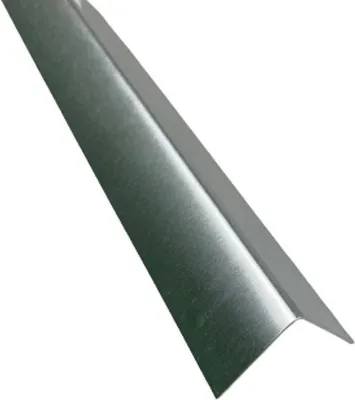 A single metal corner profile is shown diagonally against a white background.