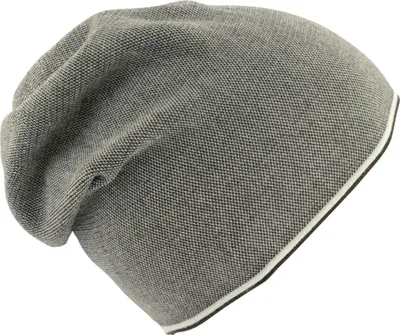 Fiebig leichte Strick-Beanie zweifarbig meliert in grün