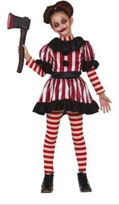 Produktbild von Famanu Verkleidungsanzug Clownkostüm - Rot/Weiß - Größe 3-4 Jahre