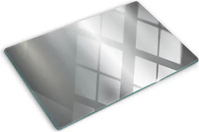 Produktbild von Tulup Glas Herdabdeckplatte - 80x52 cm - Glaskeramikkochfeld-Abdeckung Spritzschutz Glasabdeckplatte - Einteilig - Kunst: Modern & Klassisch - Metall Hintergrund - Silber