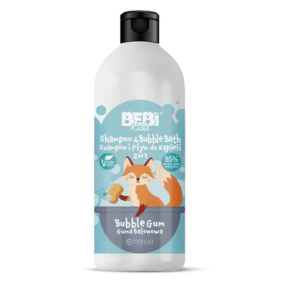 Produktbild von BARWA Bebi Kinder Shampoo & Schaumbad 2in1 Bubble Gum 500ml