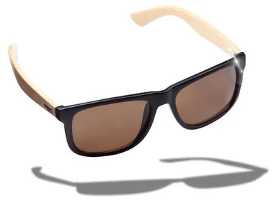 Immagine prodotto di Occhiali da sole "Bamboo" - Occhiali alla moda in stile blues con aste in bambù e protezione UV 400 - Ideali per uomini e donne - Nero/marrone