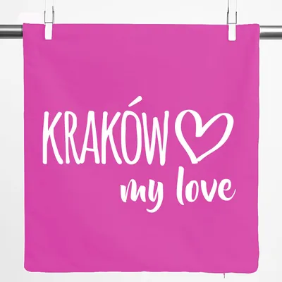 Produktbild von Huuraa Kissenbezug Kraków my love 40x40cm Fuchsia Baumwolle Dekokissenbezug Geschenkidee