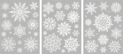 Produktbild von Fenster-Sticker A4 Kristalle 3 Bögen weiß Packung mit 10 Stück