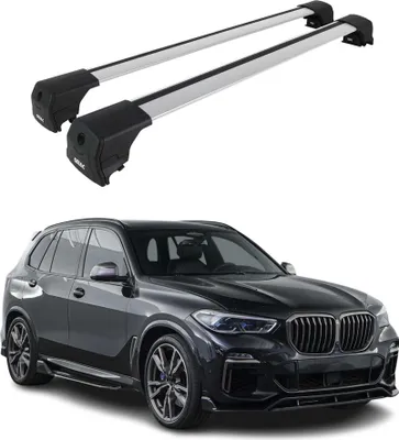 Image de Barres de toit transversales pour BMW X5 G05 2018-2025 Aluminium Gris ABE