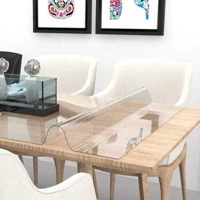 Produktbild von Famanu Tischdecke Transparent 2 mm - 200 x 100 cm, wasserfest, hitzebeständig, kratzfest
