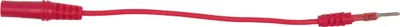 Productafbeelding van 4,0 mm ingangsbuis naar 2,0 mm testadapterconnector, plat (rood)