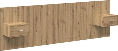 Image de Tête de lit avec armoire avec tiroir 3 pcs Chêne artisanal