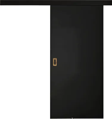 Produktbild von KIER FURNITURE Schiebetür Komplettset WERDI Sliding Door, Raumteiler Schiebetür Schwarz 96x205x1,6 cm