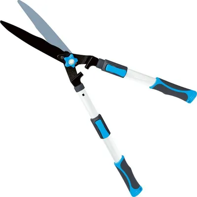 Productafbeelding van AQUACRAFT® 370213, tuinschaar, voor heggen, Premium, met golvende messen, aluminium/softgrip, telescopisch, +20 cm