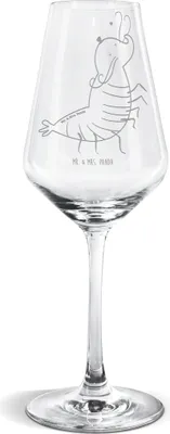 Produktbild von Mr. & Mrs. Panda Weißwein Glas Garnele Franzose - Transparent - Geschenk, Französisch, Weinglas, Meer, wein, Weißweinkelch, Kelch, Krabbe
