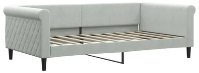 Obrázek produktu pro vidaXL denní postel světle šedá 100 x 190 cm samet