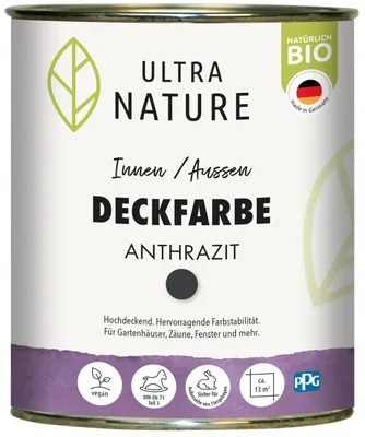 Produktbild von Ultra Nature Deckfarbe 750 ml anthrazit