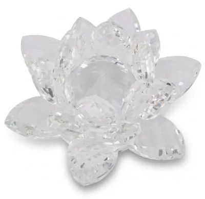 Produktbild von Kristallglas-Lotusblüte - Dekorative Glasfigur - Tischdekoration - Transparent