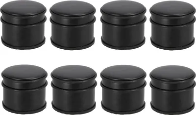Produktbild von Türstopper - Ø 9 cm - Schwarz - Edelstahl - Gummi - 8er Set