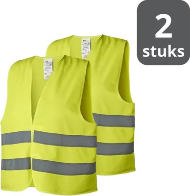 Produktbild von Gelbe Sicherheitswesten mit Reflektoren - 2 Stück - Sicherheitswesten