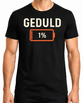 Produktbild von Geduld 1% Lustiger Spruch Sarkastisch Geschenk Büro Geburtstag Herren T-Shirt, Schwarz, XXL