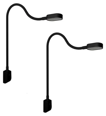 Immagine prodotto di kalb | Lampada da letto LED Ilios USB-C Montaggio a parete e angolare Braccio flessibile Dimmerabile SET da 2 pezzi Nero