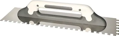 Produktbild von KOTARBAU® Edelstahl Reibbrett 480x130 mm Zahnspachtel 10x10mm für Kleber Spachtelmasse Putz Zahnkelle