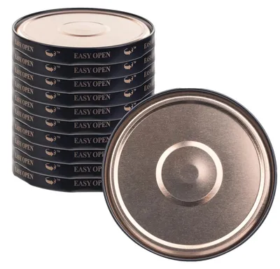 Productafbeelding van Deksel voor inmaakpotten, 66 mm diameter, geschikt voor contact met voedingsmiddelen, zwart