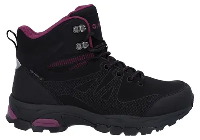 Productafbeelding van Hi-Tec - "Jackdaw" wandelschoen voor dames, enkelhoge uitvoering, model HD291 (maat 36 EU) (zwart/bordeauxrood), AI-gegenereerde afbeelding