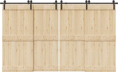 Immagine prodotto di Kit di Binari per Porte Scorrevoli 366 cm Acciaio Nero
