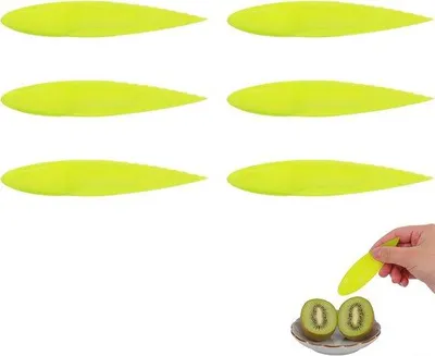 Productafbeelding van Kunststof fruitgereedschap, 2-in-1, 11,5 x 3,2 cm, lichtgewicht, groen